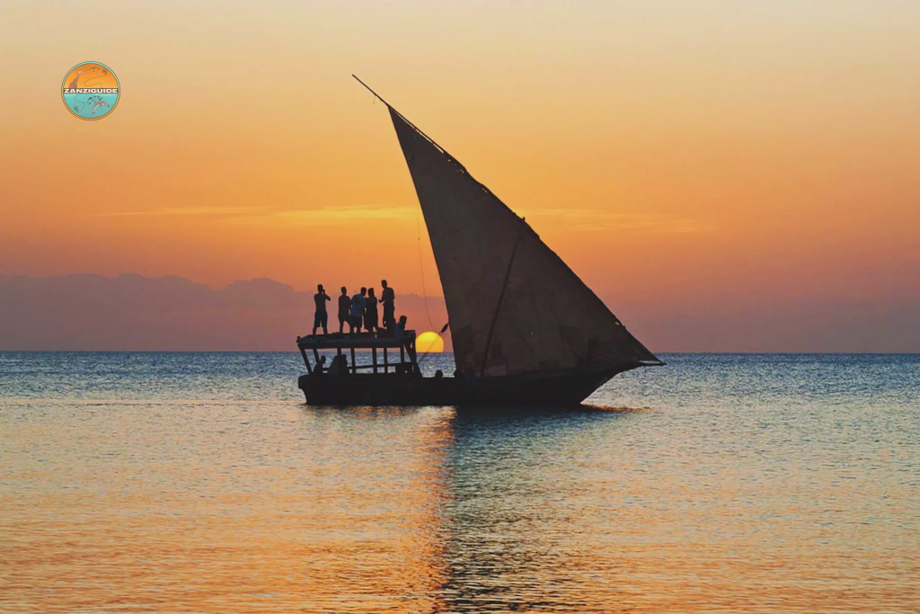 ZANZIGUIDE boutre soleil couchant bateau